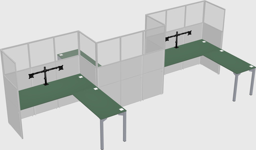 L-shape cubicles