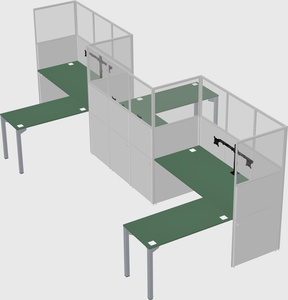 L-shape cubicles