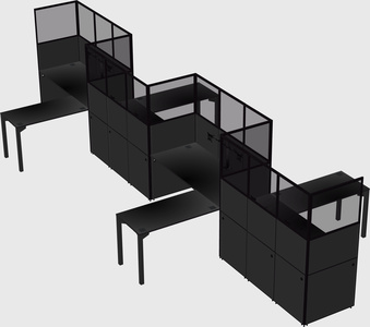 L-shape cubicles