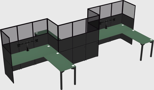 L-shape cubicles