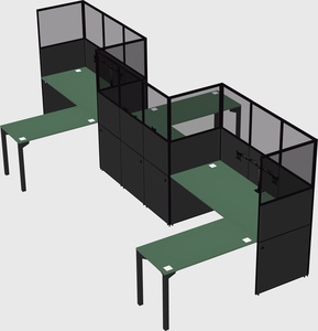 L-shape cubicles