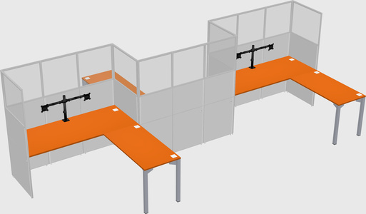L-shape cubicles