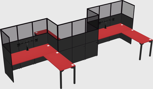 L-shape cubicles