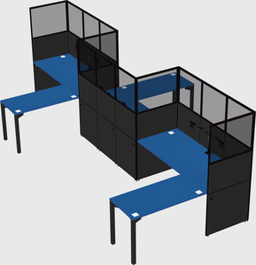 L-shape cubicles