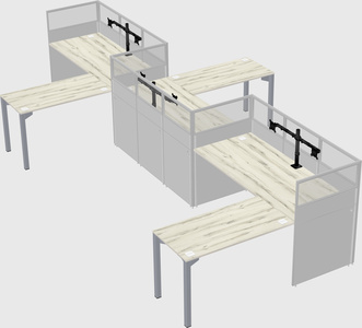 L-shape cubicles