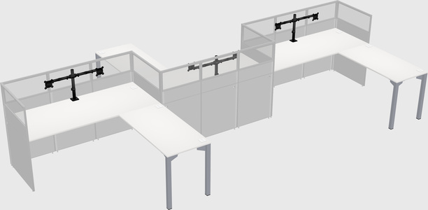 L-shape cubicles