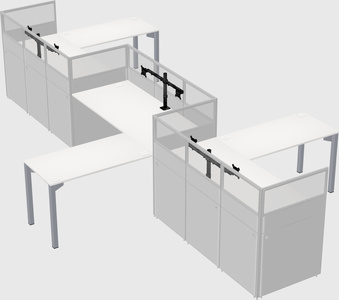 L-shape cubicles