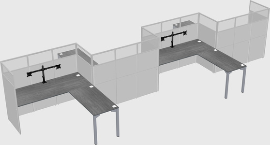 L-shape cubicles