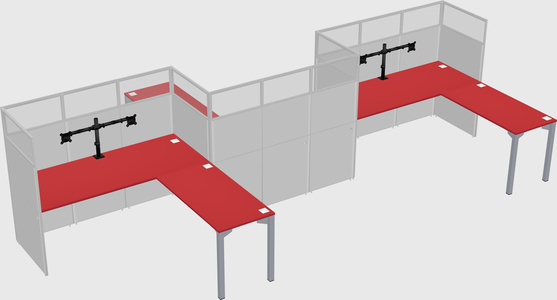 L-shape cubicles