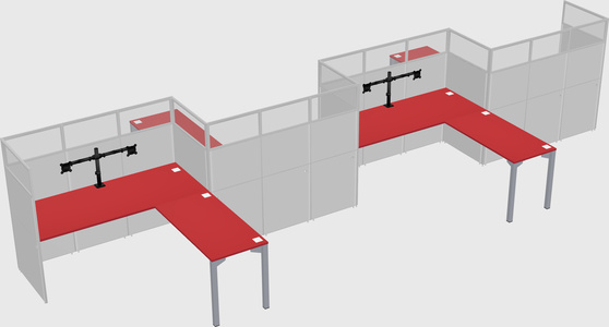 L-shape cubicles