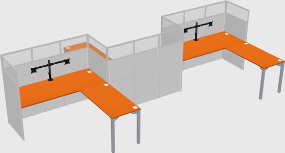 L-shape cubicles