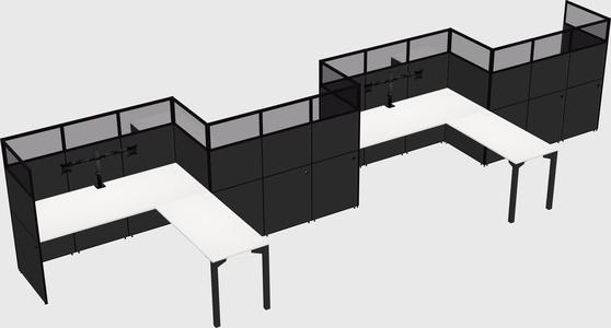 L-shape cubicles
