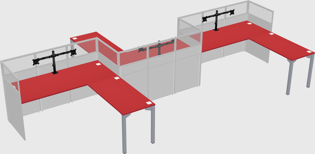 L-shape cubicles