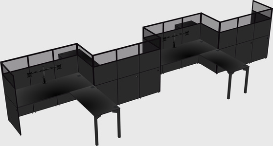 L-shape cubicles