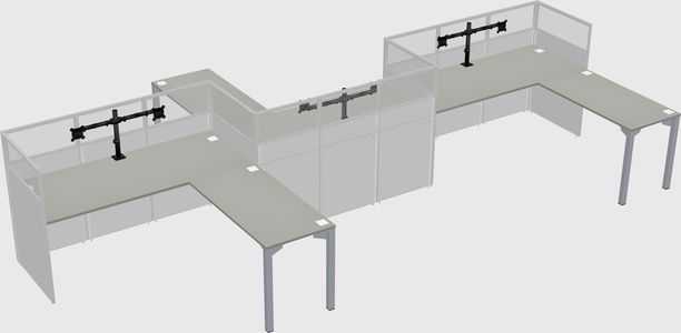 L-shape cubicles