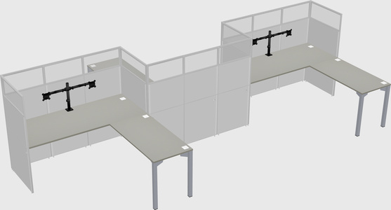 L-shape cubicles