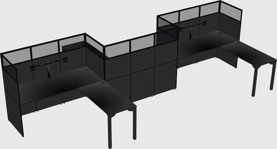 L-shape cubicles