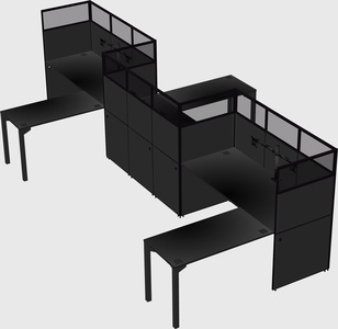 L-shape cubicles