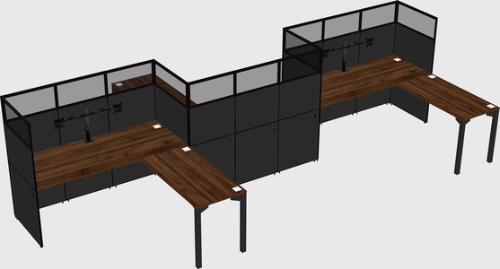 L-shape cubicles