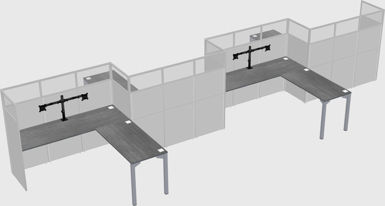 L-shape cubicles