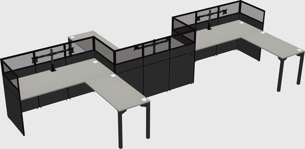 L-shape cubicles