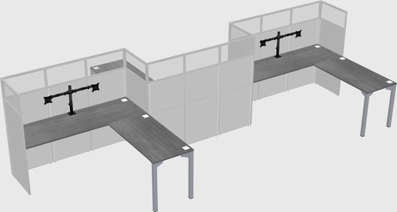 L-shape cubicles