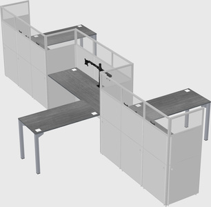 L-shape cubicles