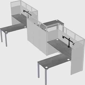 L-shape cubicles
