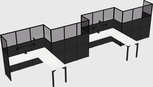 L-shape cubicles