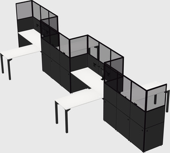 L-shape cubicles