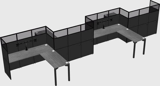 L-shape cubicles