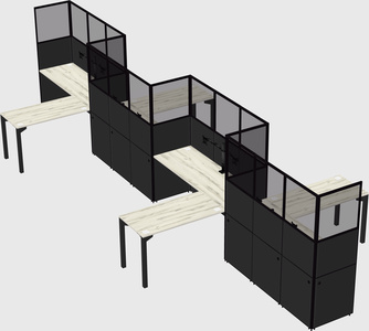 L-shape cubicles