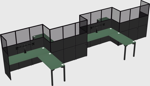 L-shape cubicles
