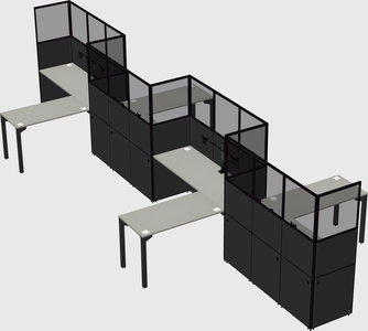 L-shape cubicles