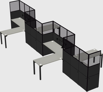 L-shape cubicles
