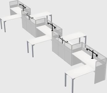 L-shape cubicles