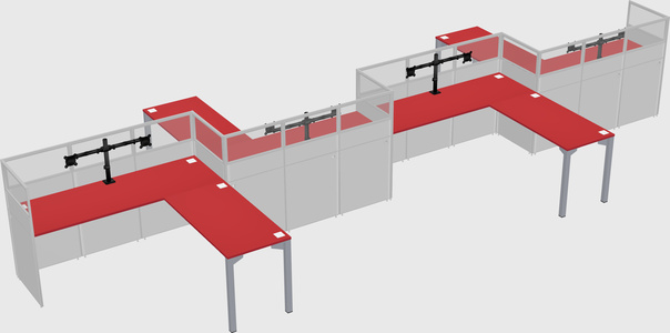 L-shape cubicles