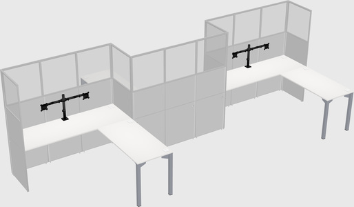 L-shape cubicles