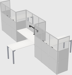 L-shape cubicles