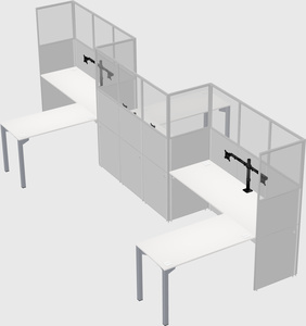 L-shape cubicles