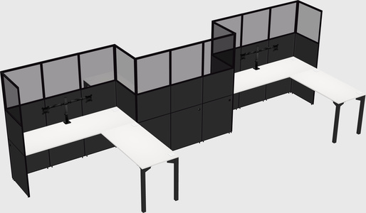 L-shape cubicles