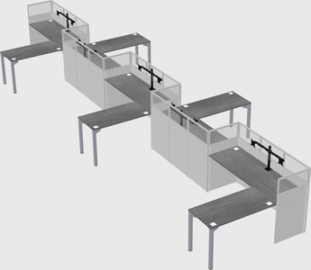 L-shape cubicles