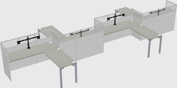 L-shape cubicles