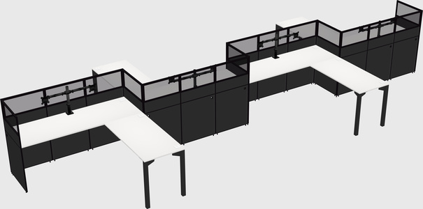L-shape cubicles
