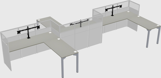 L-shape cubicles