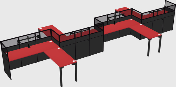 Rectangular cubicles