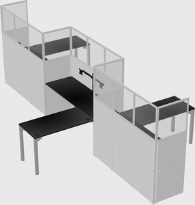 L-shape cubicles