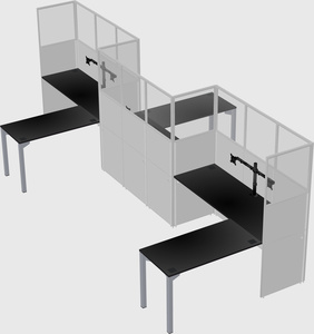 L-shape cubicles