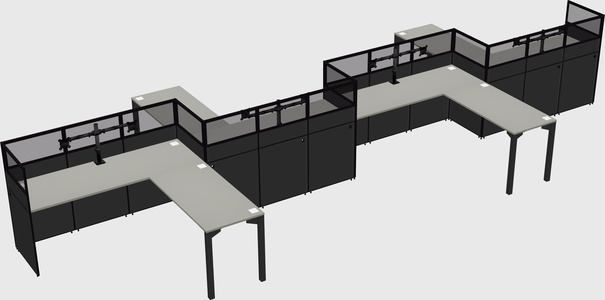 L-shape cubicles