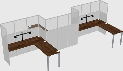L-shape cubicles